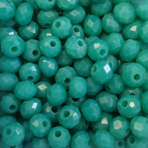 *perles à facettes vertes 4x3mm x50 pve7-6*