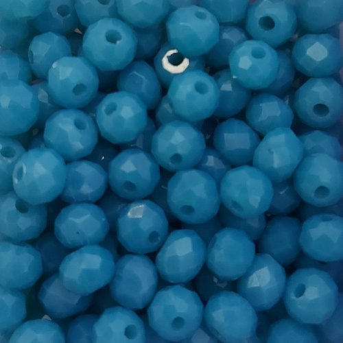 *perles à facettes bleues 4x3mm x50 pble7-4*
