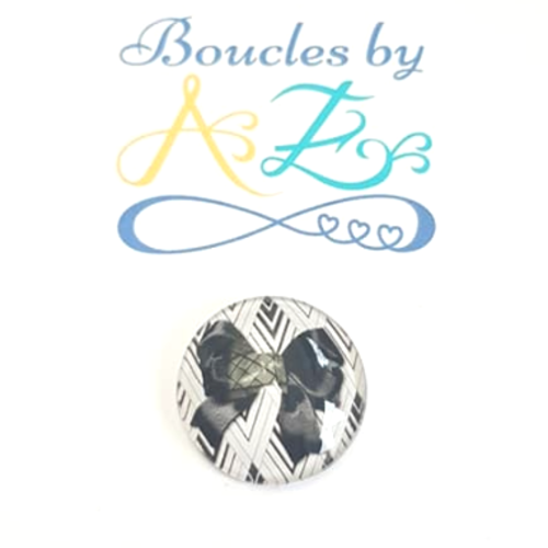 *cabochon noeud noir et blanc 20mm caplv107-2*