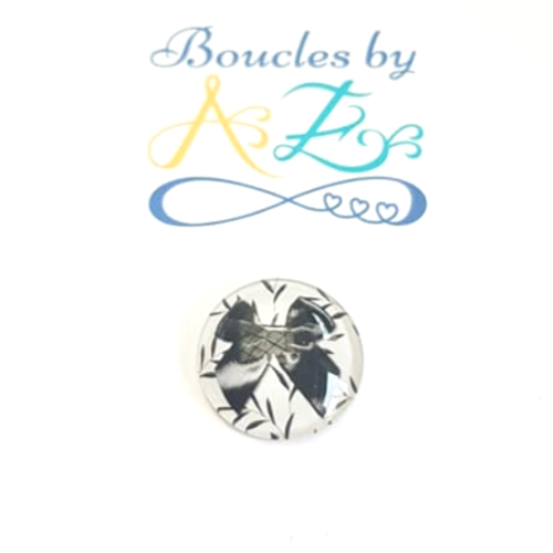 *cabochon noeud noir et blanc 25mm caplv107-3-25*