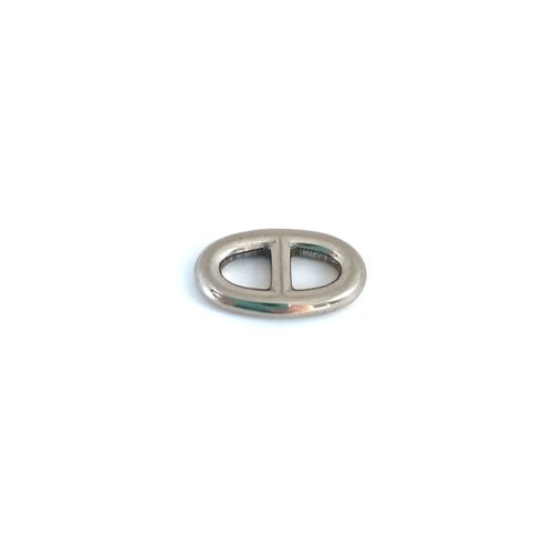 Intercalaire maille marine argenté acier inox 10x17mm ar2-3