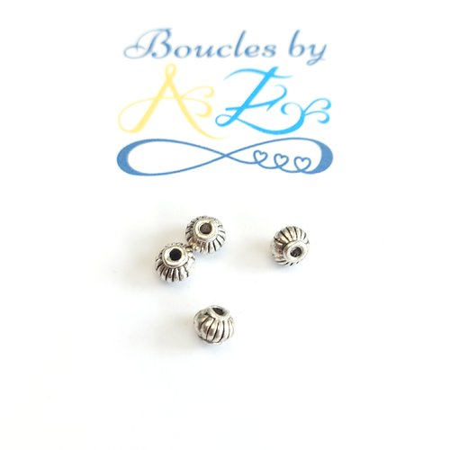 *perles argentées 5x4mm x10 par3-1*