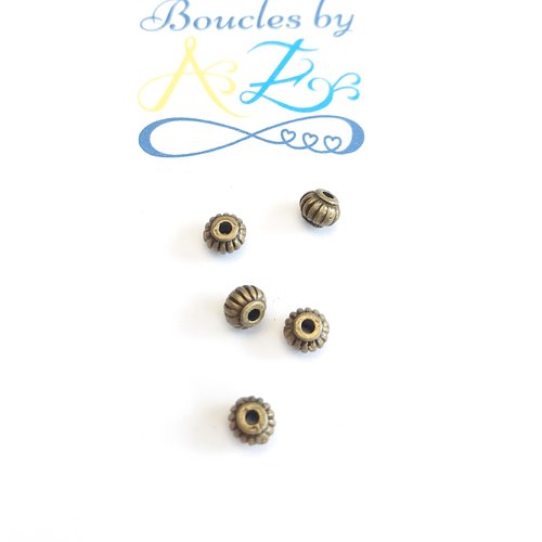 *perles bronze 5x4mm x10 pbr1-24*