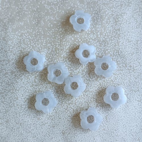 *perle fleur grise 14mm pgr4-19*
