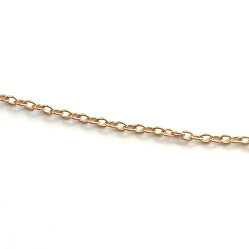 Chaîne maille ovale dorée acier inoxydable doré 2x1,5 mm cha-44