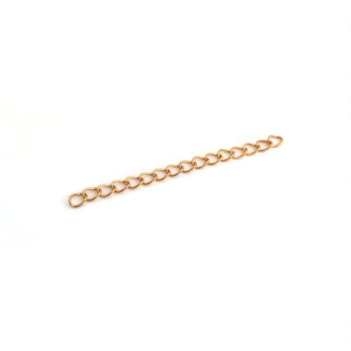 Chaînette d'extension acier inoxydable doré 5cm cha-56