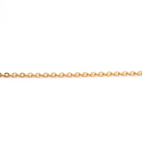 Chaîne maille ovale 2,5x2 mm acier inoxydable doré cha-23