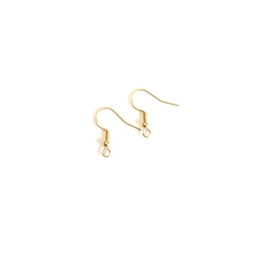 Crochets d'oreilles dorés en acier inoxydable 20 mm x1 ou x10 paires sbocr-29