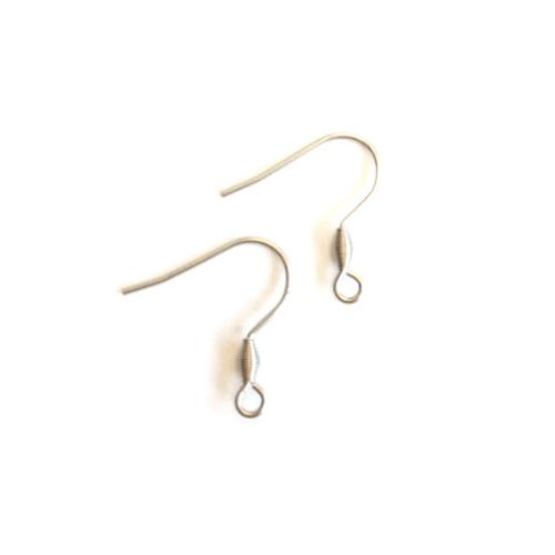 Crochets d'oreilles argentés en acier inoxydable 20 mm sbocr-59
