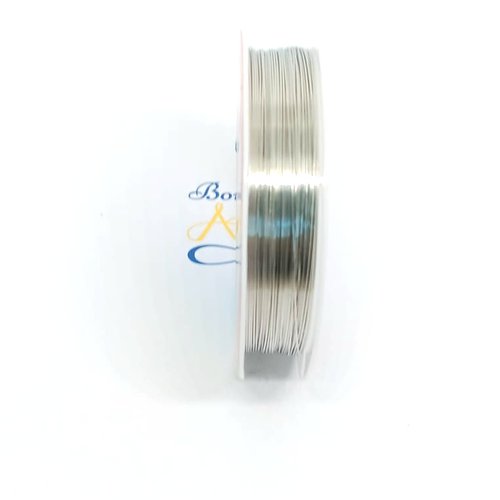 *fil câblé argenté 0,4mm x10 mètres fcab04-1*