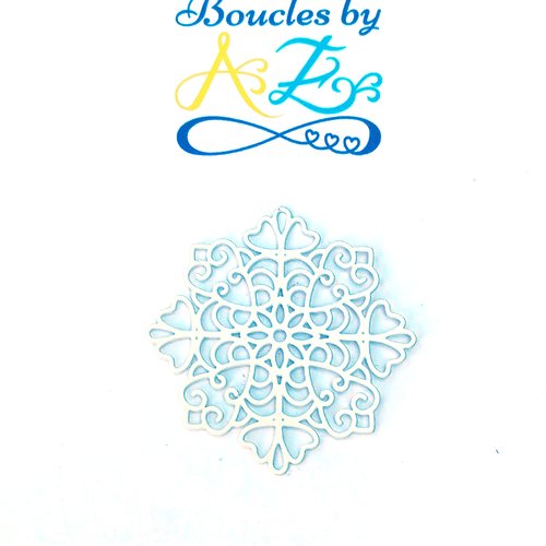 *estampe flocon blanc 38mm geblc-41.*