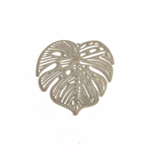 Estampe filigrane feuille argentée en métal 32mm x1 ou x10 ea7-10