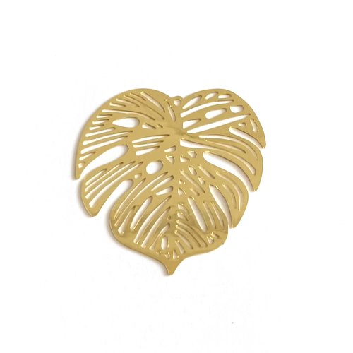 Estampe filigrane feuille dorée en métal 32mm x1 ou x10 gedo-10