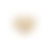 Estampe filigrane feuille beige en métal 32mm x1 ou x10 geblc-6