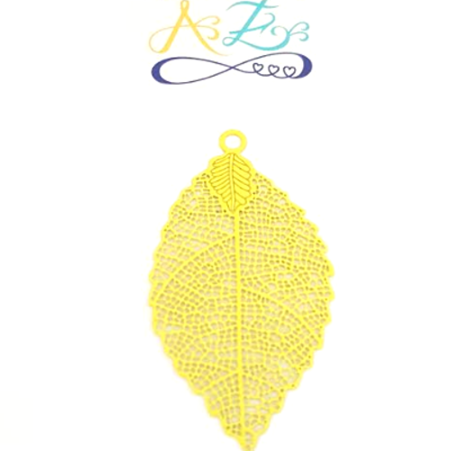 *lot estampe feuille jaune 54x30mm x10 lotgeja-45.*