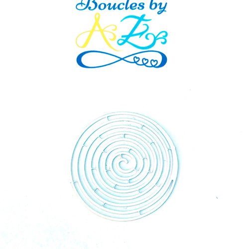 *estampe ronde, spirale blanche 40mm geblc-31.*