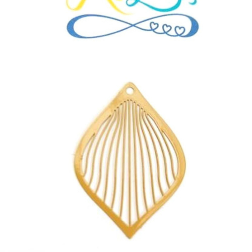 *lot estampe goutte jaune moutarde 38x27mm x10 lotgeja-66.*