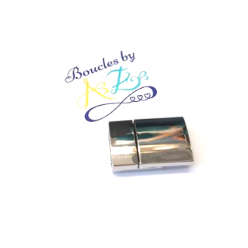 Fermoir magnétique argenté 25x17mm dest101