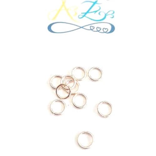 Anneaux de jonction ouverts or rose 6x0,8mm x50 dest122