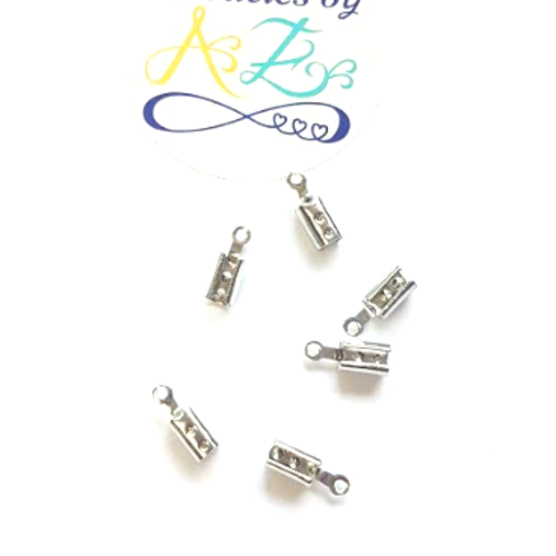 Embout cordon 3mm, argenté x10 dest123