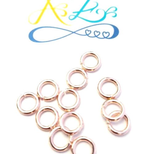 Anneaux de jonction or rose 8x1,6mm x10 dest127