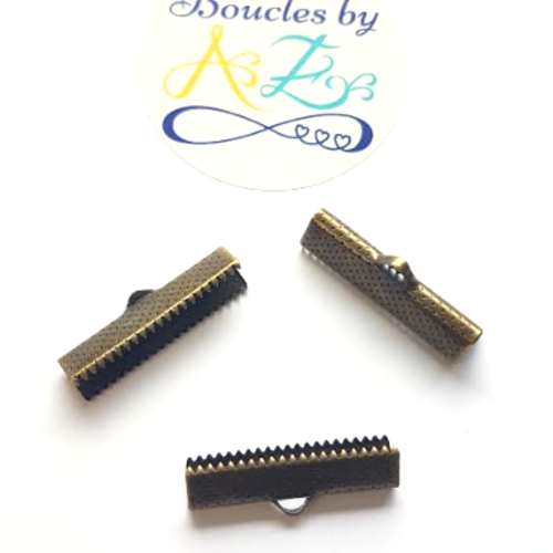 Embouts griffe / serres ruban bronze 8x25mm x10 dest132