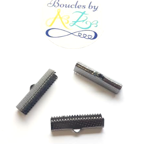 Embouts griffe / serres rubans gun métal 8x25mm x10 dest134