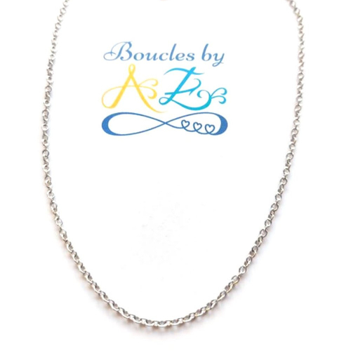 *collier maille forçat acier inox argenté sbr-66*