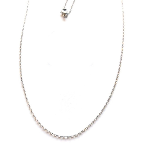Collier maille forçat acier inox argenté sbr-65