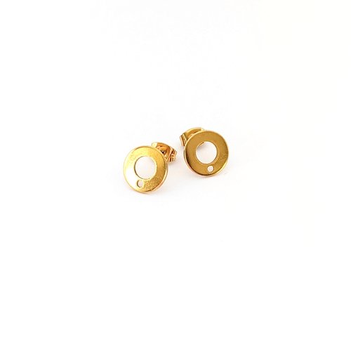 Clous d'oreilles cercle en acier inox 10mm sbopu-93