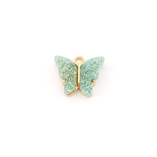 Breloque papillon turquoise 14x16mm tu8-2