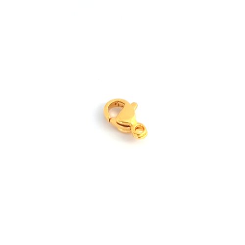 Fermoir mousqueton doré acier inoxydable 9x5mm apf-24