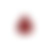 Estampe filigrane goutte bordeaux en acier inox 35x22 mm rou7-7