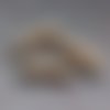 Perle tube incurvé jaune paille en acrylique 32x9mm pja3-6