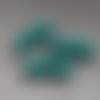 Perle tube incurvé vert turquoise en acrylique 32x9mm pve15-3