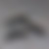Perle tube incurvé beige tacheté noir en acrylique 32x10mm pblc1-5