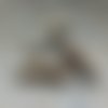 Perle tube incurvé blanche marbrée beige en acrylique 33x8mm pblc7-21