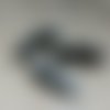 Perle tube incurvé bleu ciel marbré en acrylique 33x8mm pble12-4
