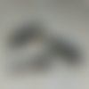 Perle tube incurvé gris marbré en acrylique 33x8mm pgr4-16