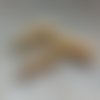 Perle tube incurvé beige marbré en acrylique 31x9mm pblc2-16