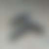 Perle tube incurvé gris marbré en acrylique 31x9mm pgr1-18