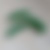 Perle tube incurvé vert marbré en acrylique 31x9mm pve5-4