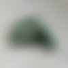 Perle tube incurvé vert marbré en acrylique 31x9mm pve5-5