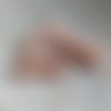 Perle tube incurvé orange marbré en acrylique 31x9mm por1-1