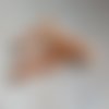 Perle tube incurvé orange marbré en acrylique 31x9mm por1-16