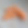 Perle tube incurvé orange fluo marbré en acrylique 31x9mm por1-17