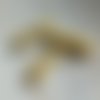 Perle tube incurvé jaune marbré en acrylique 31x9mm pja5-10