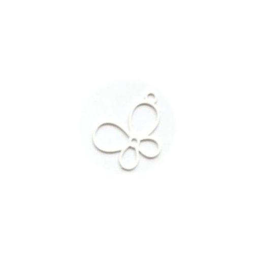 Breloque filigrane papillon blanc 12x15mm blc21-5
