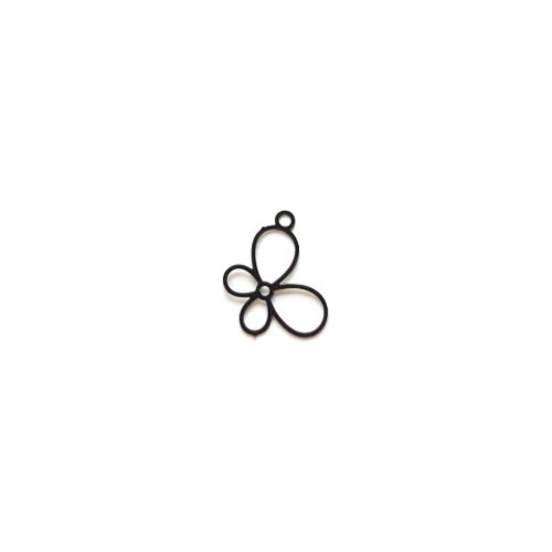 Breloque filigrane papillon noir 12x15mm no20-1