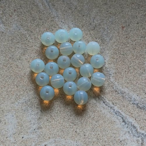 Perles rondes en opalite 6 mm pp1-41